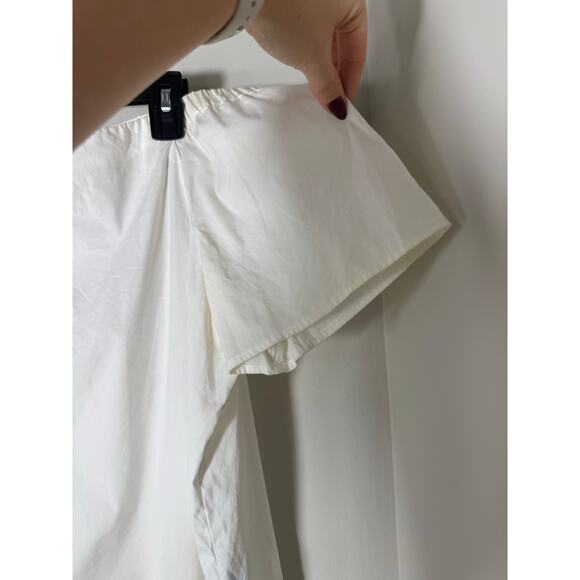 J.McLaughlin Cotton White Off the Shoulder Top Blouse Size M - Picture 4 of 6